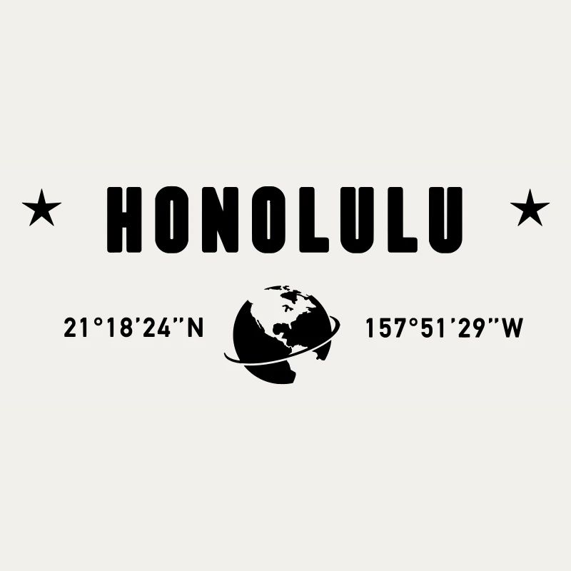 Honolulu Hawaii Coordinates Planet Earth