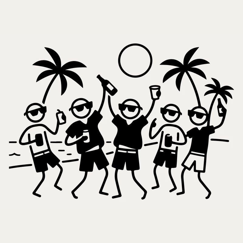 Party Group Beach