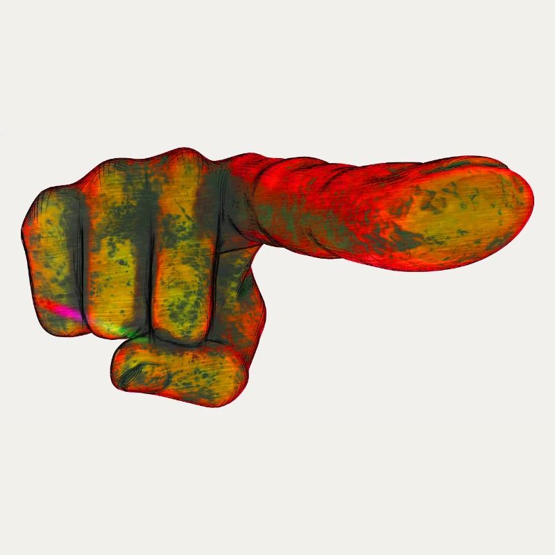 Farbexplosion Zeigefinger
