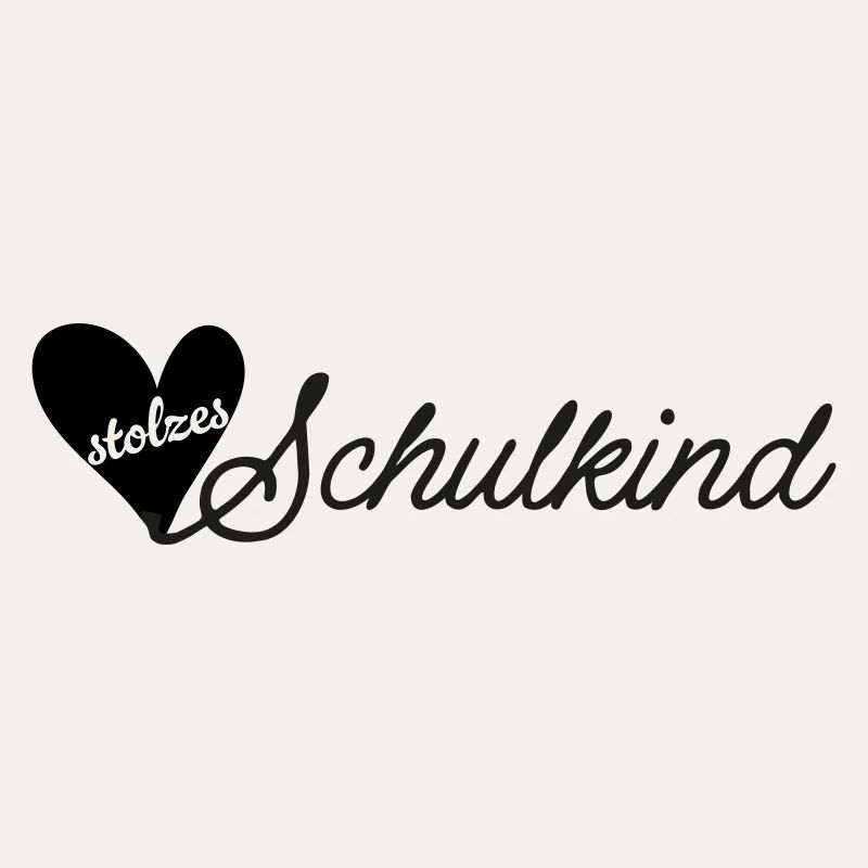 stolzes Schulkind schwarz