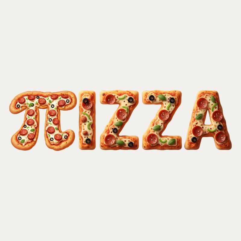 PIZZA Bunte Teigbuchstaben