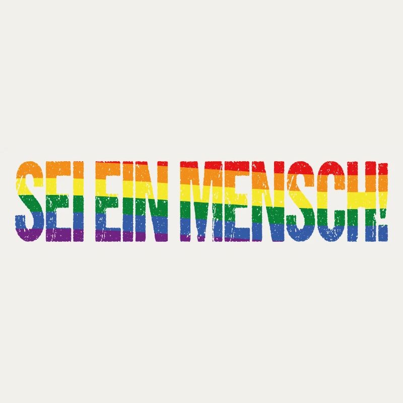 Sei ein Mensch! Pride Flag