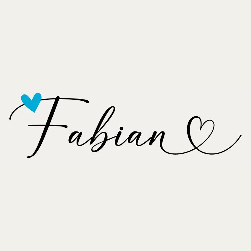 Fabian Surname First name Calligraphy Heart
