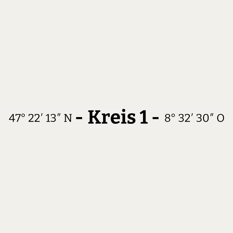 Coordinates District 1 Zurich