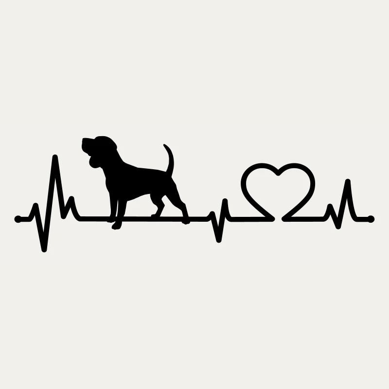 Beagle Herzschlag Hunderasse Hundehalter Geschenk