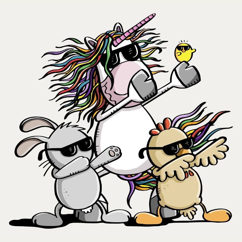 Dab Dance Easter Team - Unicorn - Chicken - Easter Bunny