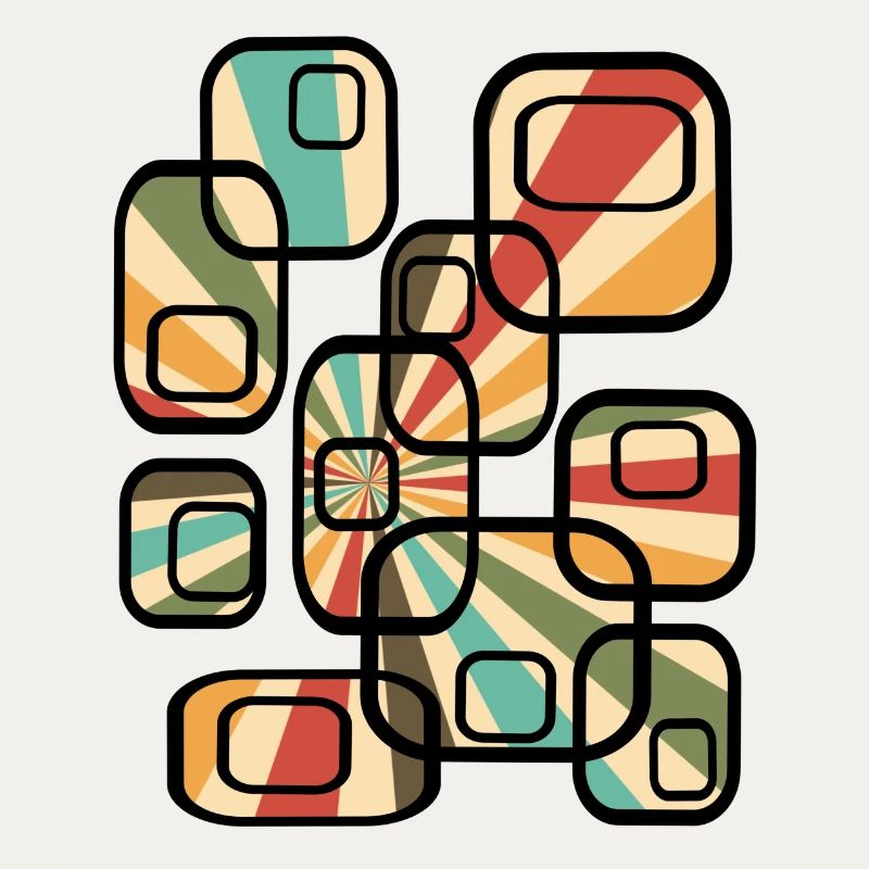 70s wallpaper pattern cuboid retro pattern