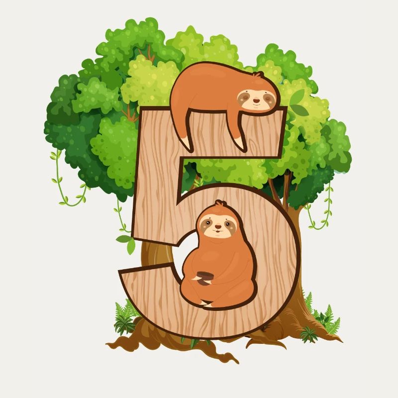 5. Geburtstag | Sloth Geburtstag | Sloth Themed