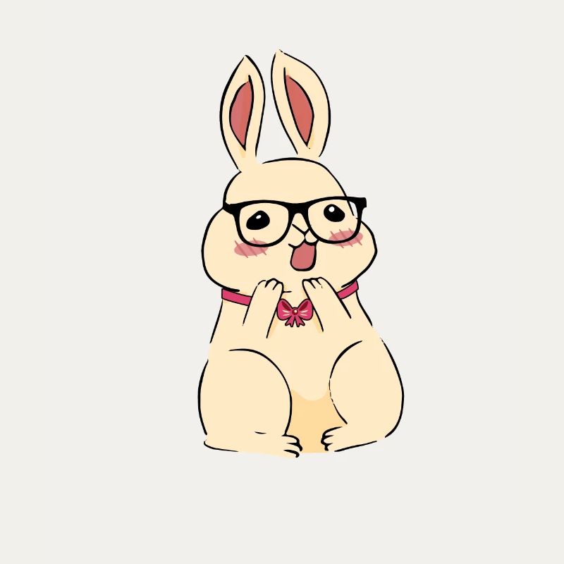 Cute Easter Rabbit Fly