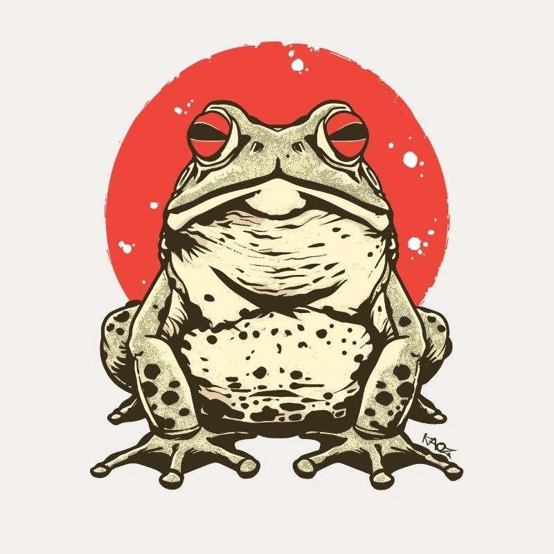A big, fat Japanese frog toad