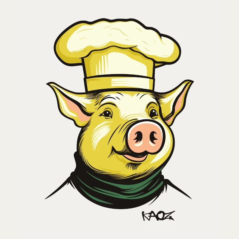 Drôle Cool Chef Cochon Chef
