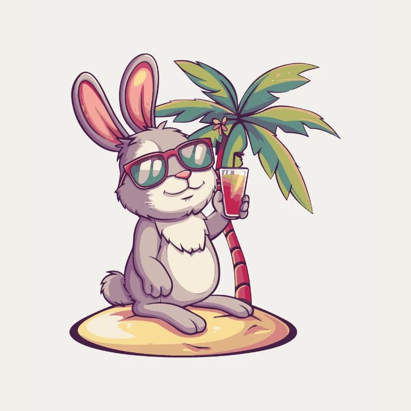 Bunny Summer Beach Comic