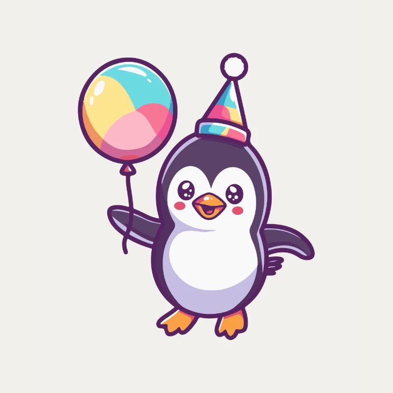 Pinguin Geburtstag Comic Niedlich