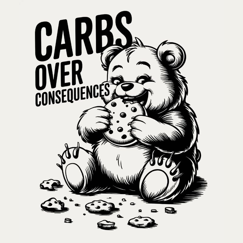 Glucides sur les conséquences Bear Illustration