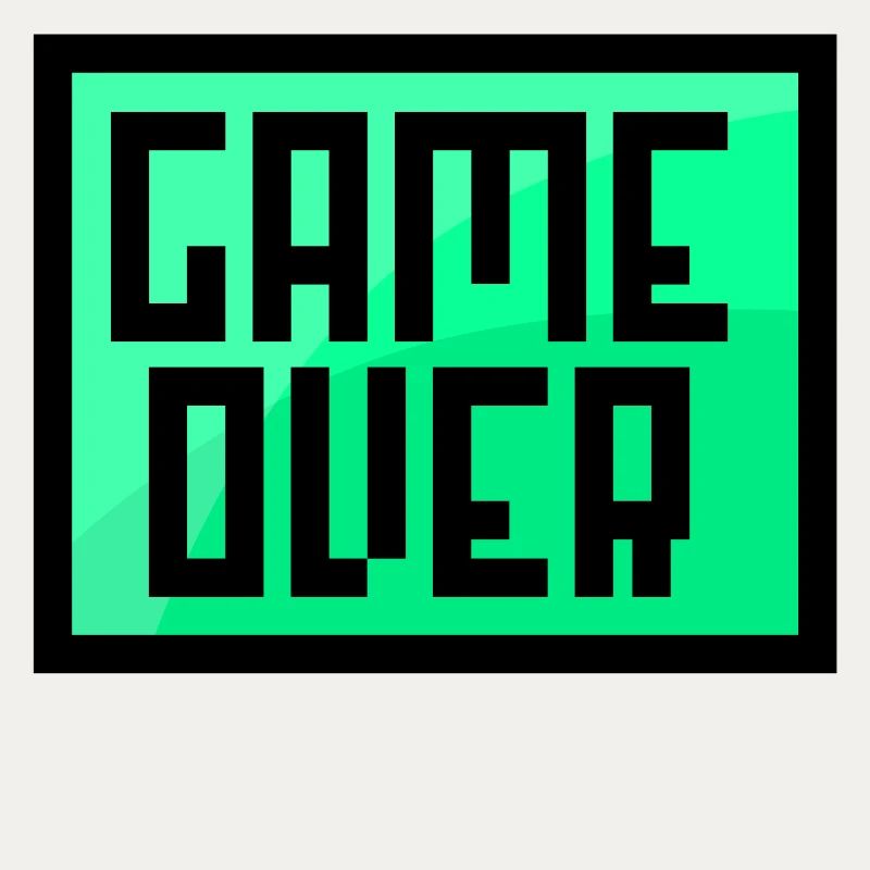 Game Over Gaming Game Console Statement Video Game