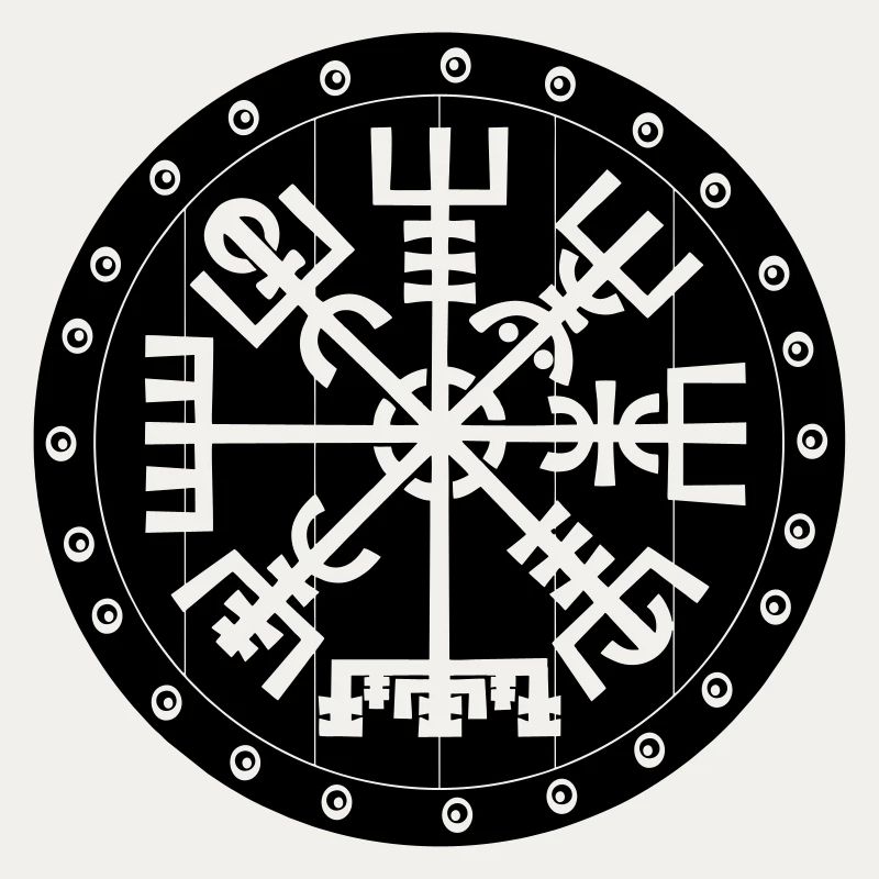 Compas Vegvisir Viking en bouclier Vikng