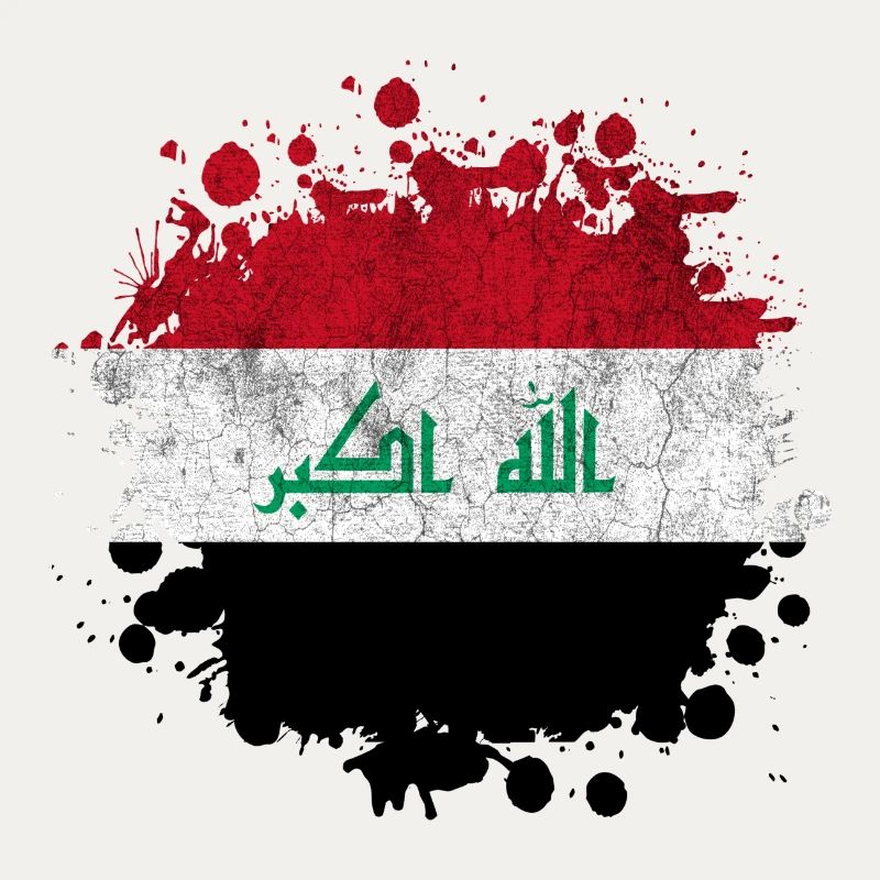 Conception de drapeaux Splash Irak