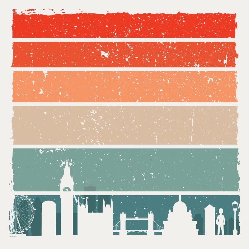Sunset Skyline Stripes