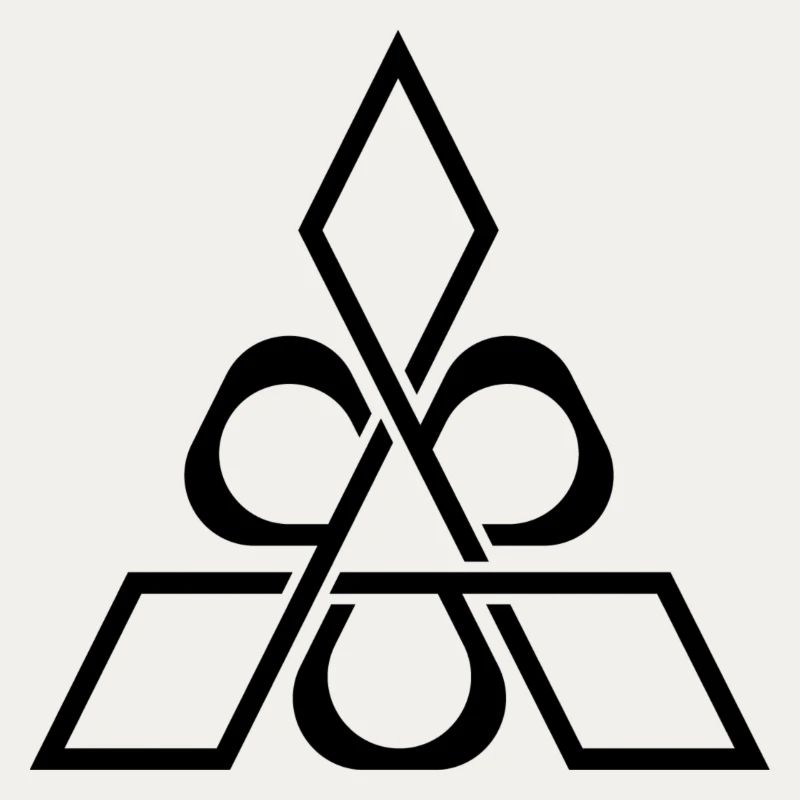 Abstract triangle and rings design
