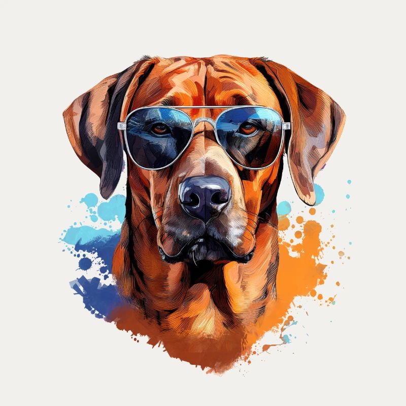 Rhodesian Ridgeback mit Sonnenbrille
