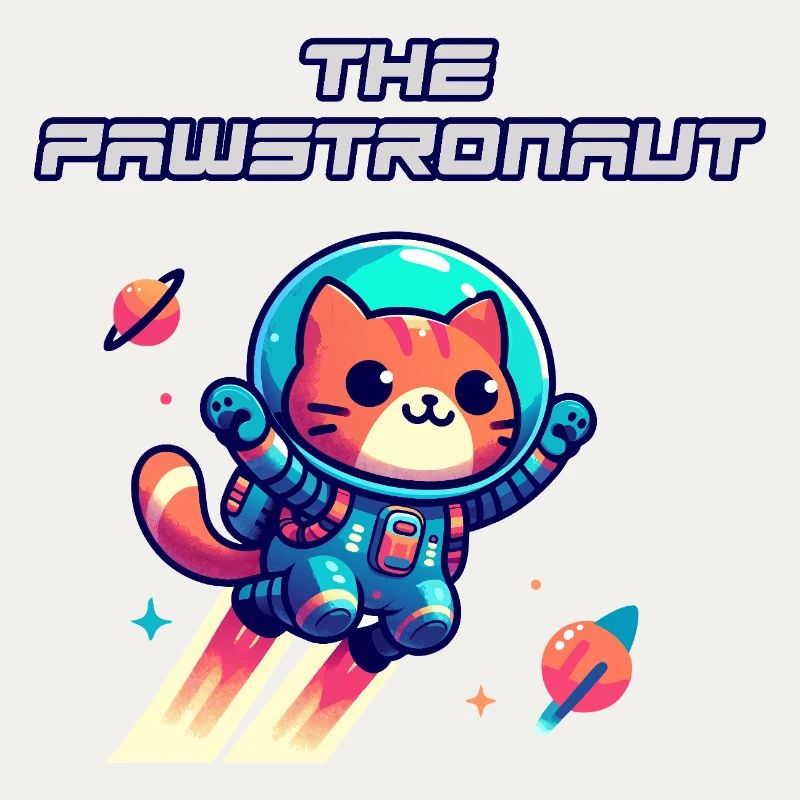 L’astronaute Cat dans l’espace