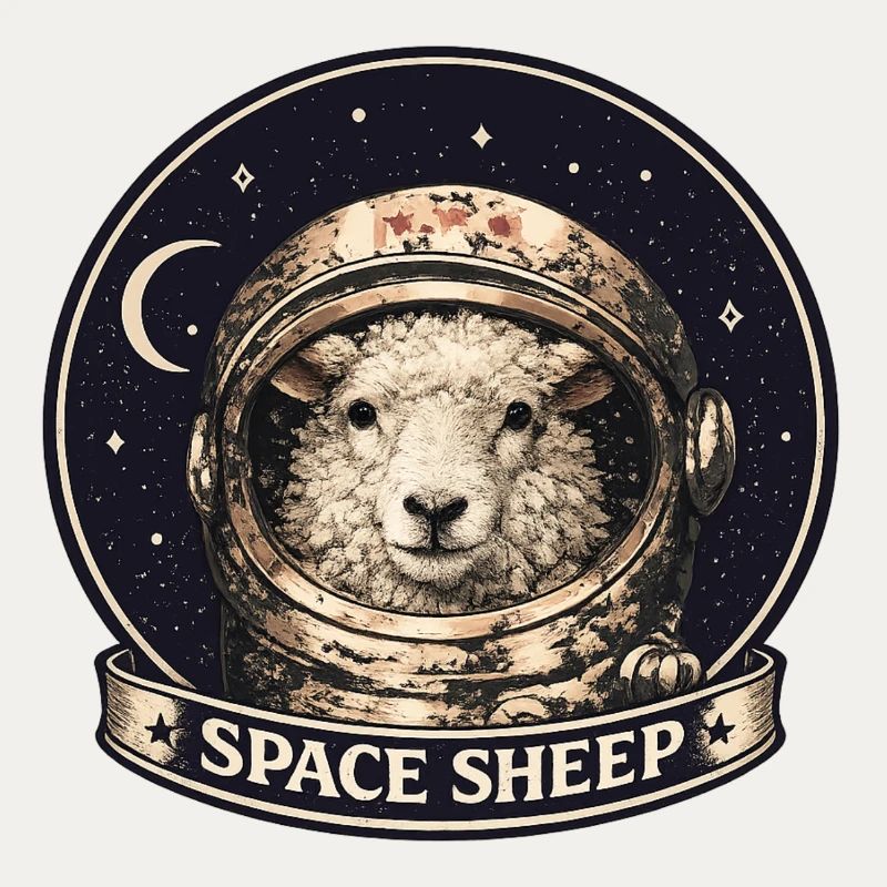 Astronaute mouton de l’espace