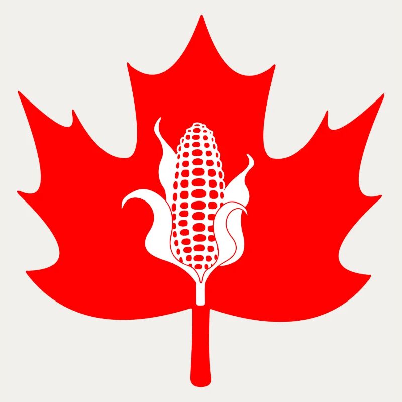 Canada maple leaf corn logo