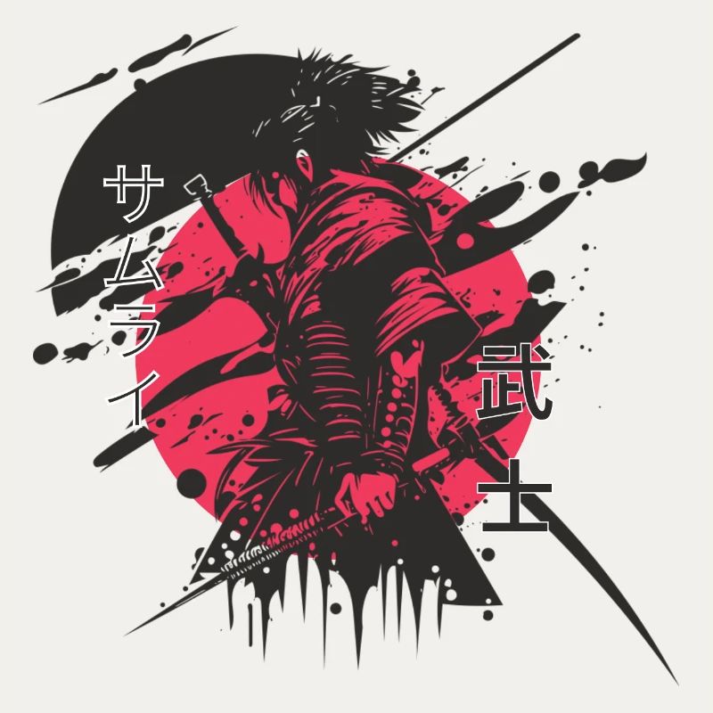Elephant Samurai Neon Print