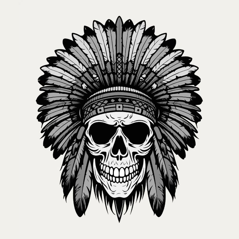 Apache Indian Chief Skull