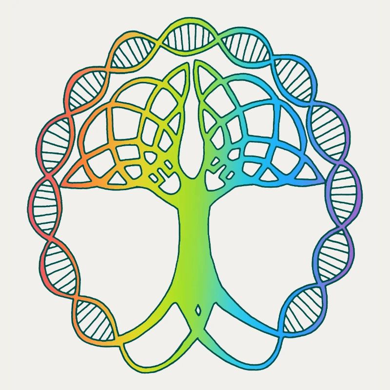 Strange multicolored tree