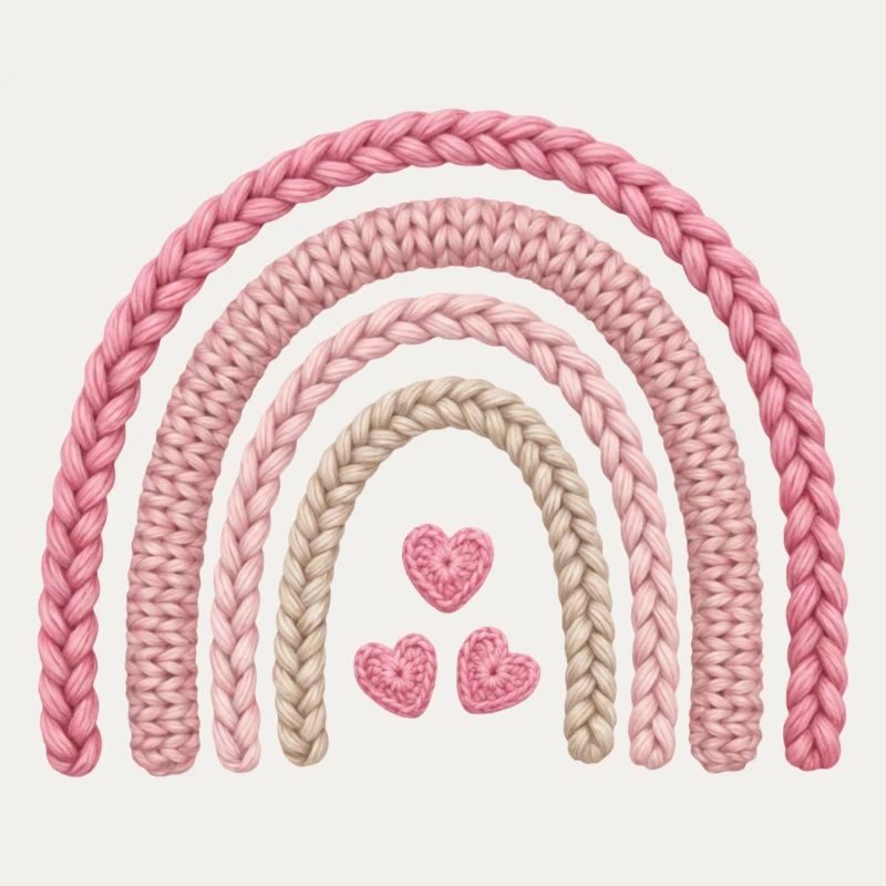 Rainbow Pink Knitting Pattern