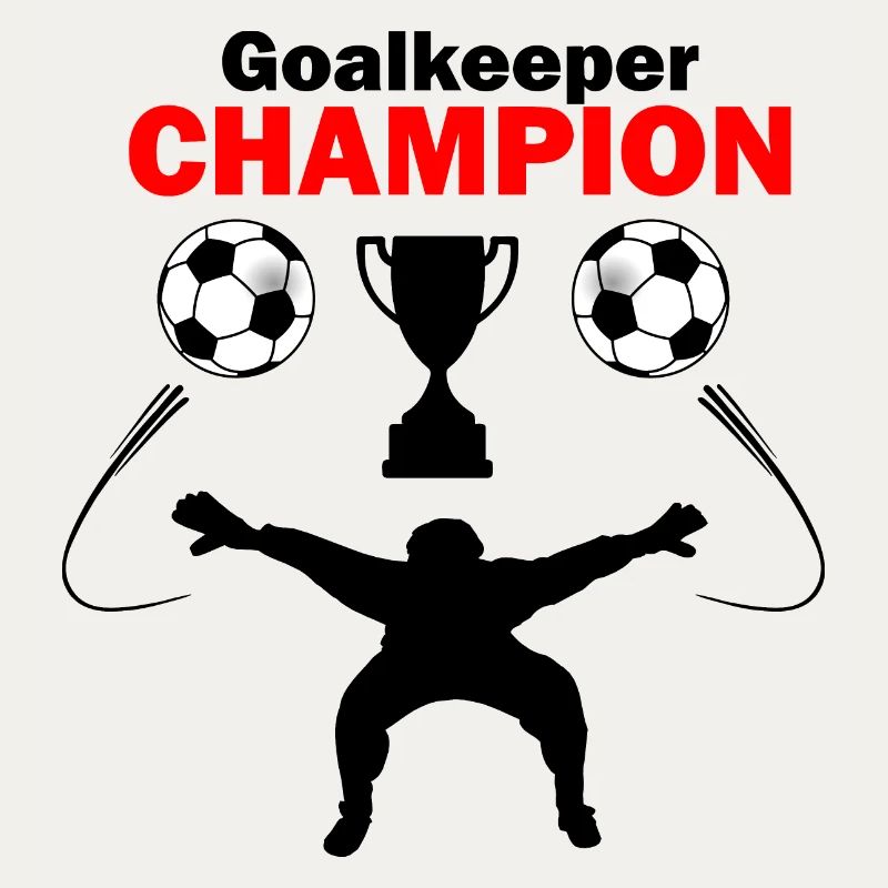Torwart oder Torwart Schattenfigur Champion