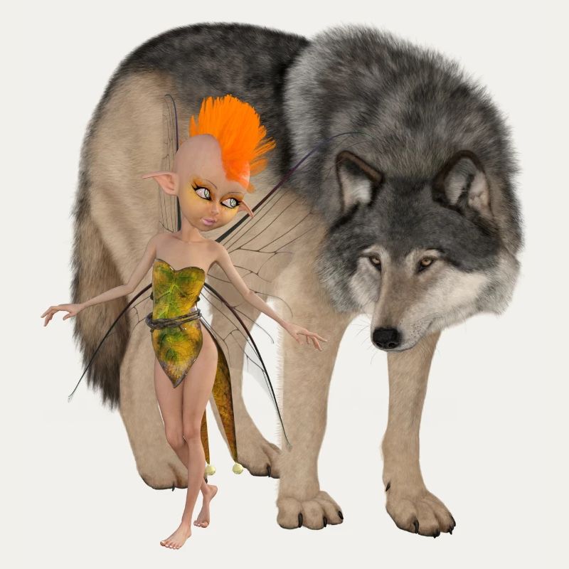Deux amis improbables la fée et le loup