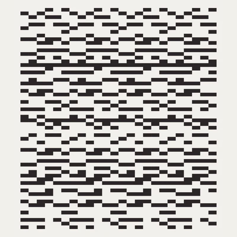 Noir Stripe pixelled Glitch Grid