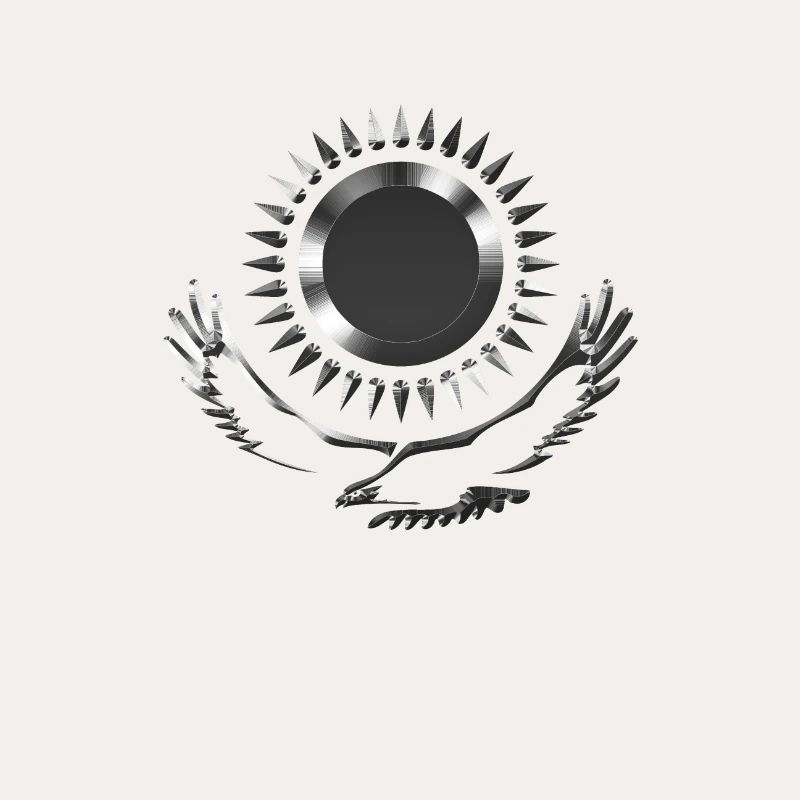 Kazakhstan Eagle steppe eagle silver flag flag