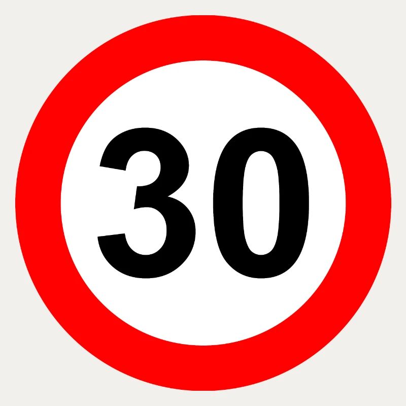 Verkehrsschild Geschwindigkeit Grenze 30