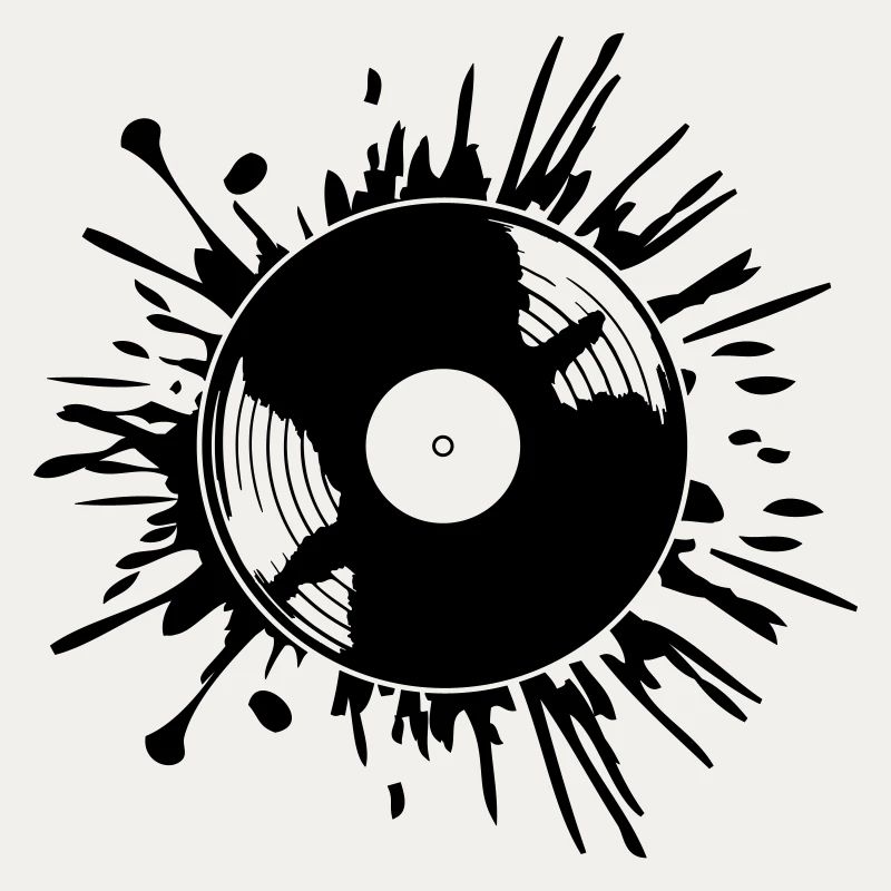 Gouttes de taches de couleur de disque vinyle
