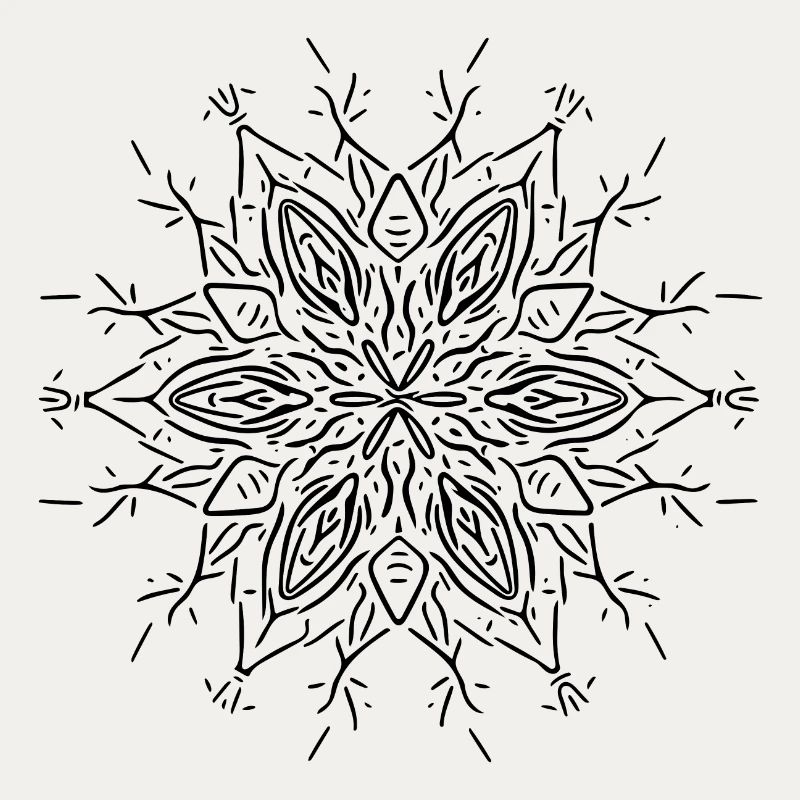 Mandala Flower Lines Shape Pattern