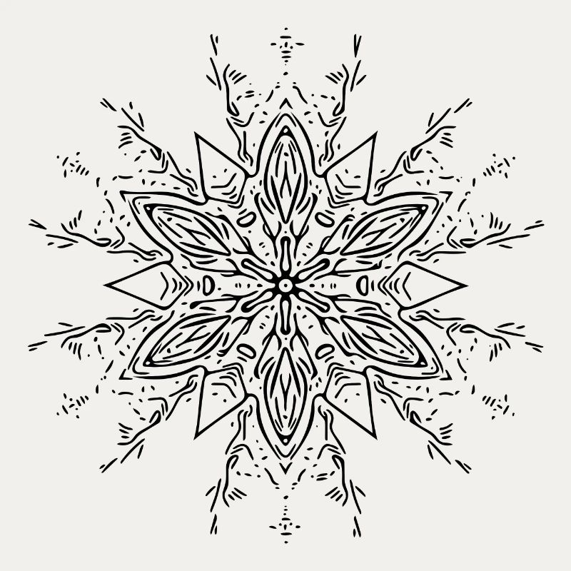 Mandala Flower Pattern Lines Forme abstraite