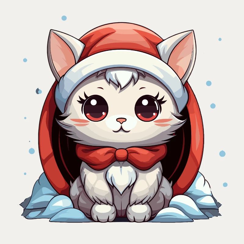 Katze Weihnachts Design - Kawaii Style
