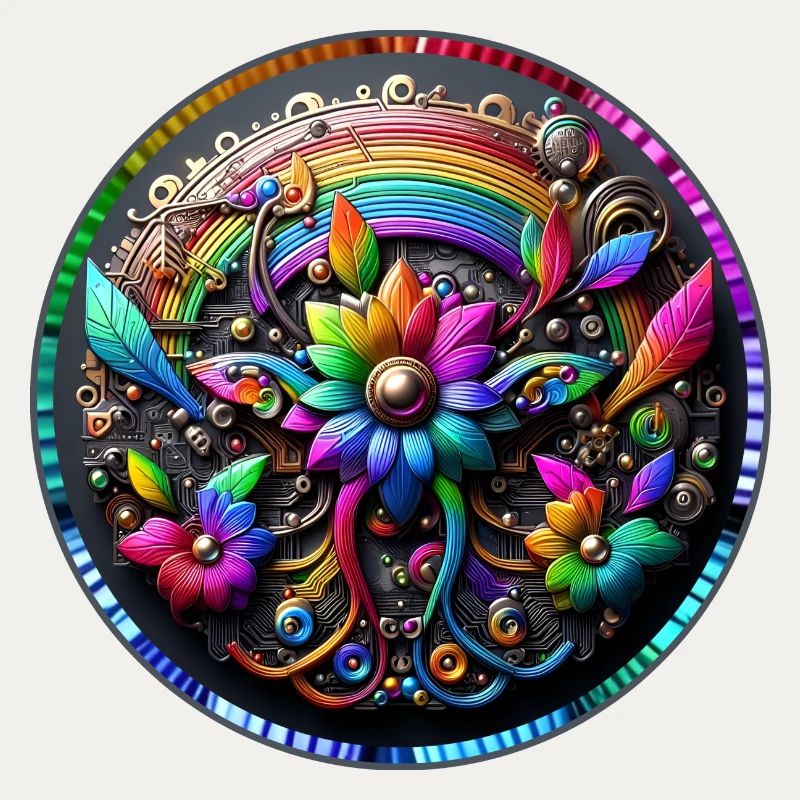 Mechanical Rainbow Flower 3
