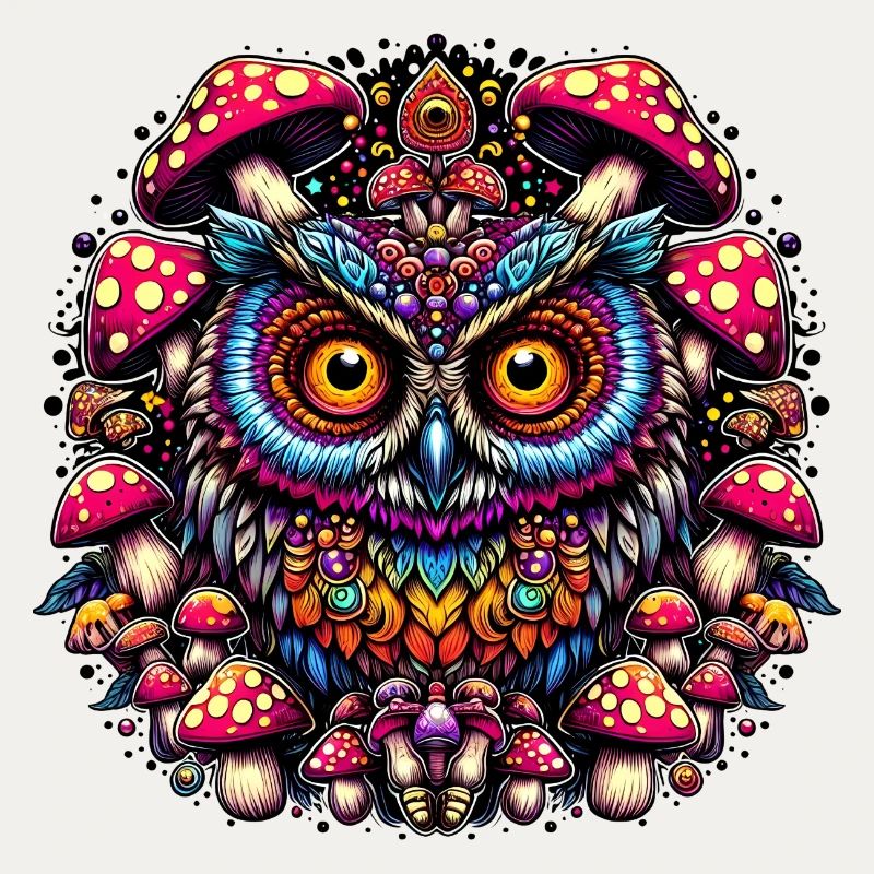 Psychedelische Eule