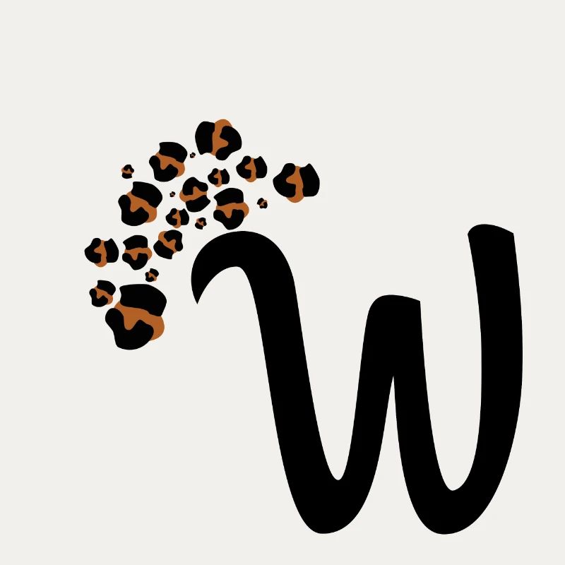 Letter w leopard patterns