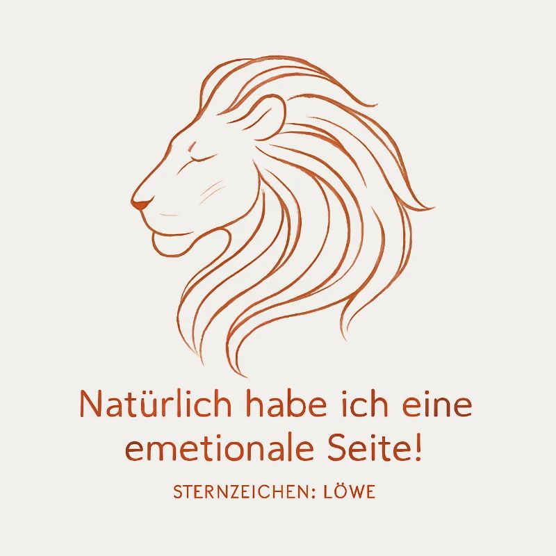 Löwe Sternzeichen - Emotionale Seite Spruch