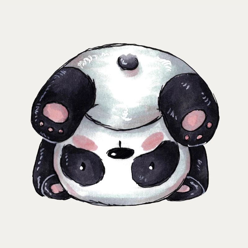 Sportlicher Comic Panda
