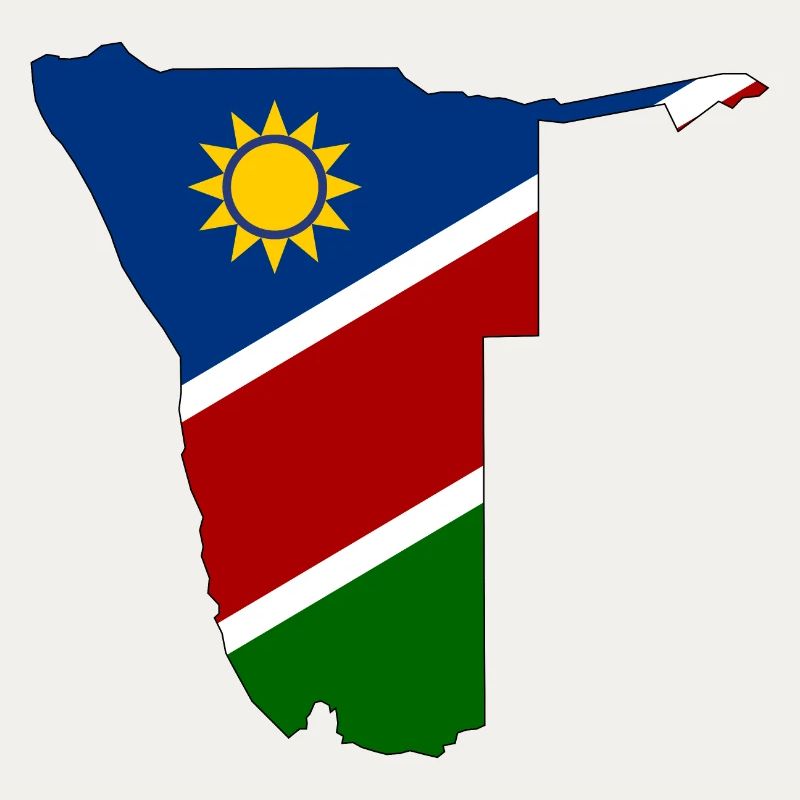 Namibia flag map