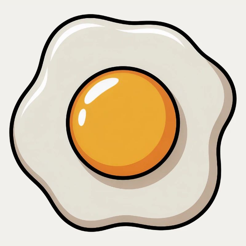 Fried Egg Graphic Egg yolk Egg whites Breakfast