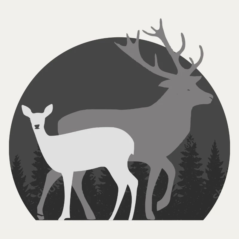 Jagd auf Hirschjäger Rehe