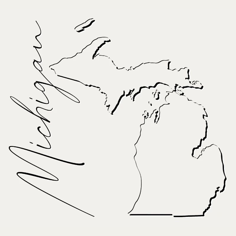 Michigan (United States) | Map | Shadow Script