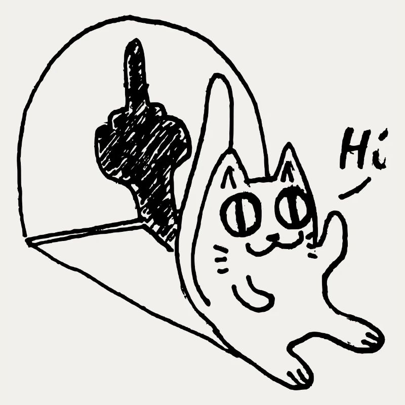Shadow Play Cat Hand Middle Finger